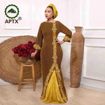 Elegant Muslim Abaya Dress – Embroidered Long Robe with Tassels for Women - Free Delivery Worldwide only at Flexi Africa