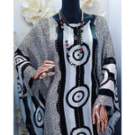 Elegant Nigerian Abaya Dress for Women – Leopard & Geometric Dashiki Style African Loose Fit Fashion - Free Delivery Worldwide only at Flexi Africa