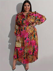 Elegant Plus - Size 2PC Outfit – Long - Sleeve Top & Skirt Set for Women - Free Delivery Worldwide only at Flexi Africa