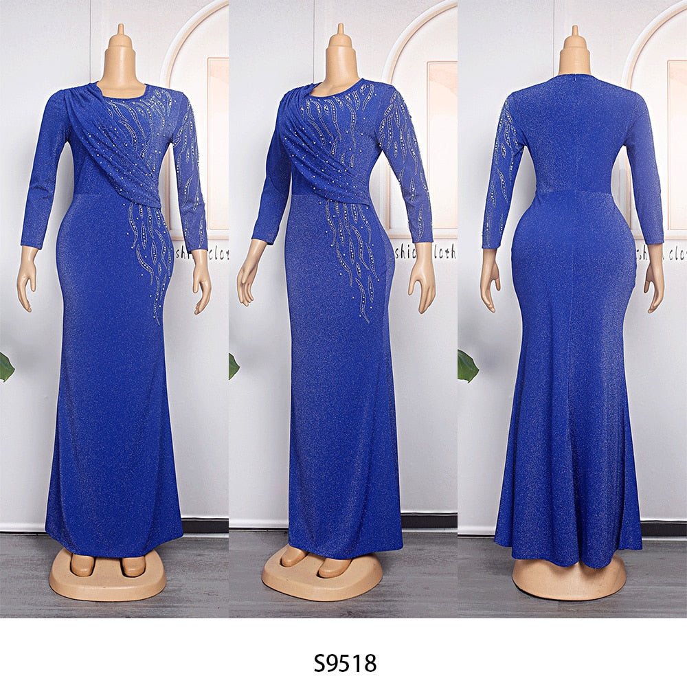 Elegant Plus Size African Evening Gowns Long Dresses for Weddings and Parties Clothing Details - Flexi Africa - Free Delivery