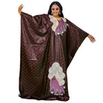 Elegant Plus Size African Maxi Dress for Women – Embroidered Wedding Guest Gown - Free Delivery Worldwide only at Flexi Africa