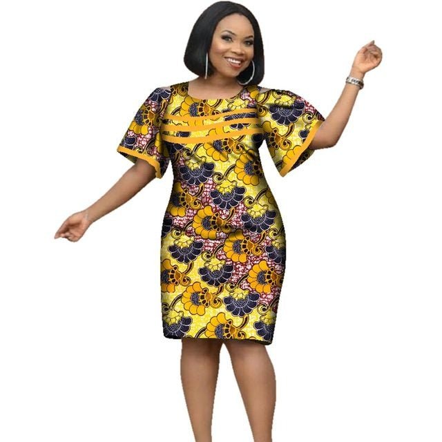 Elegant Plus Size Kanga Dress for Women - Wear in African Style - Only at www.flexiafrica.com. Flexi Africa eCommerce Global
