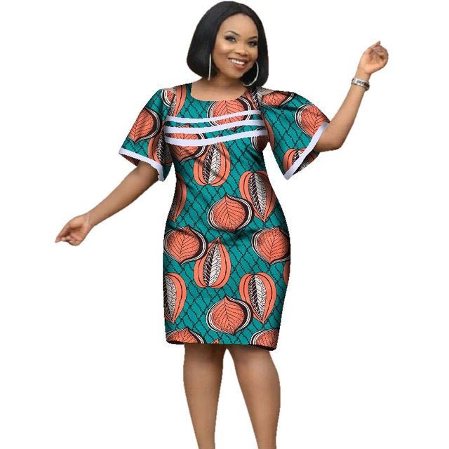 Elegant Plus Size Kanga Dress for Women - Wear in African Style - Only at www.flexiafrica.com. Flexi Africa eCommerce Global