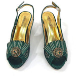Elegant Square Heel Peep Toe Shoes and Matching Bag Set for Nigerian Women’s Wedding and Party Wear - Free Delivery Worldwide