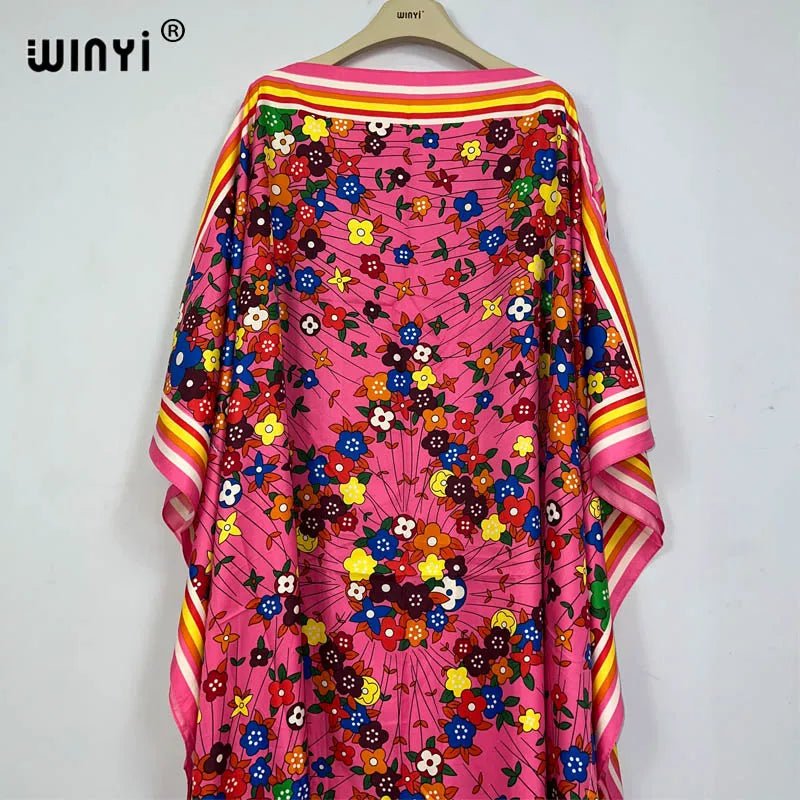Elegant Summer Beach Dress: Muslim African Print Clothing for Women - Flexi Africa - Free Delivery Worldwide - FREE POST