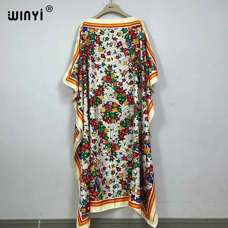 Elegant Summer Beach Dress: Muslim African Print Clothing for Women - Flexi Africa - Free Delivery Worldwide - FREE POST