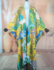 Exquisite African Inspired Beach Cover Up: Printed Patchwork for Women - Flexi Africa - Free Delivery Worldwide only