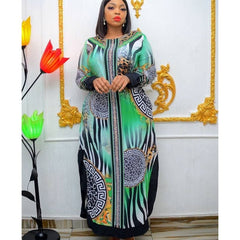 Exquisite Fashion Chiffon African Long Dress: Embrace the Beauty of Traditional Design for Ladies - Flexi Africa