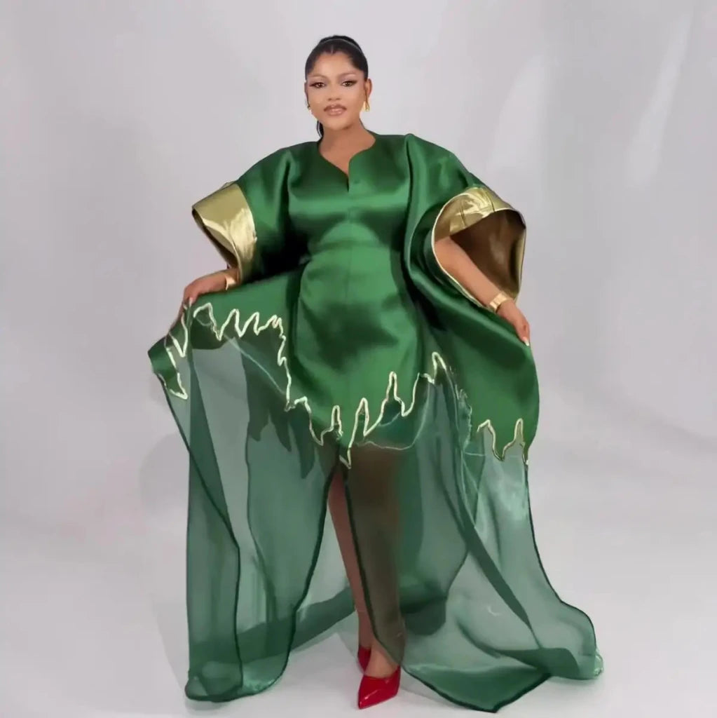 Fashion africa clothing Boubou Women's Dress Luxurious African Fabric with Embroidery Decoration Women's Clothing - Free Delivery Worldwide only at Flexi Africa
