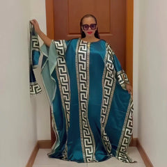 Fashion dresses for woman, digital printin,g evening dress sleeve African dresses for women - Free Delivery Worldwide