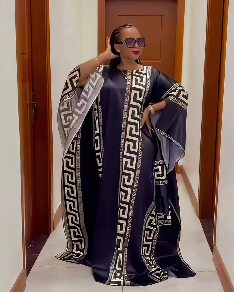 Fashion dresses for woman, digital printin,g evening dress sleeve African dresses for women - Free Delivery Worldwide