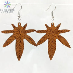 Fashion Laser-Cut Wooden African Map Drop Earrings: Traditional Ethnic Pendant Dangle Jewelry for Women - Flexi Africa