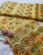 Floral Appliqué Voile Lace Fabric, 5 Yards - Free Delivery Worldwide only at Flexi Africa