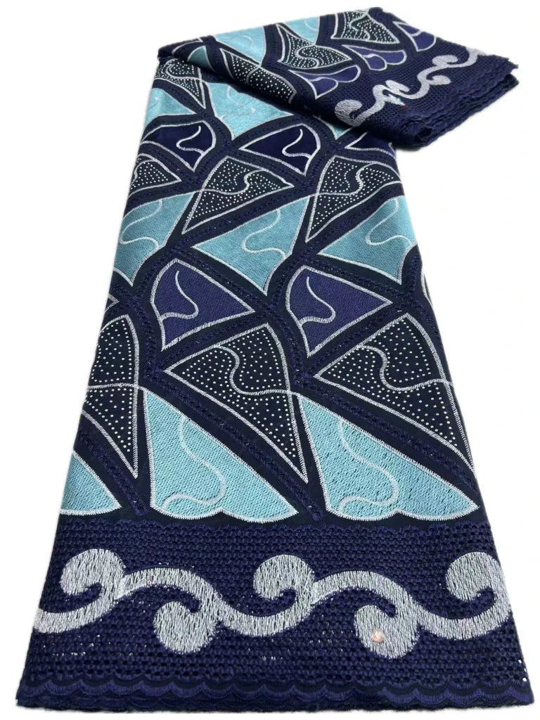 Floral Appliqué Voile Lace Fabric, 5 Yards - Free Delivery Worldwide only at Flexi Africa