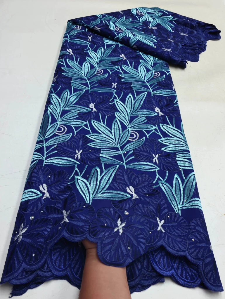 Floral Appliqué Voile Lace Fabric, 5 Yards - Free Delivery Worldwide only at Flexi Africa