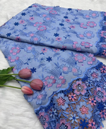Floral Appliqué Voile Lace Fabric, 5 Yards - Free Delivery Worldwide only at Flexi Africa