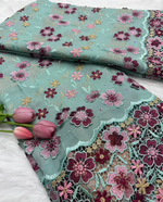 Floral Appliqué Voile Lace Fabric, 5 Yards - Free Delivery Worldwide only at Flexi Africa