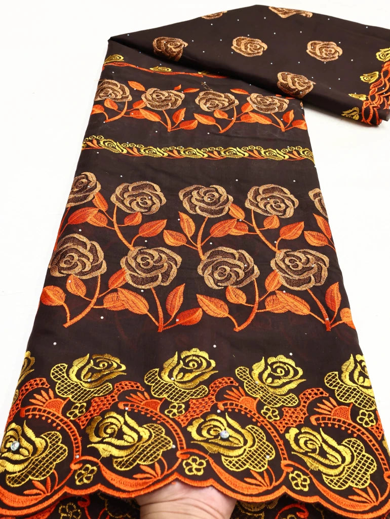 Floral Appliqué Voile Lace Fabric, 5 Yards - Free Delivery Worldwide only at Flexi Africa