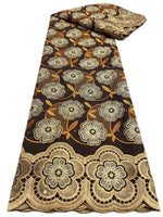 Floral Appliqué Voile Lace Fabric, 5 Yards - Free Delivery Worldwide only at Flexi Africa