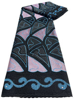 Floral Appliqué Voile Lace Fabric, 5 Yards - Free Delivery Worldwide only at Flexi Africa