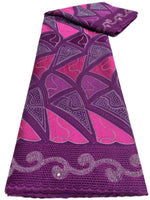 Floral Appliqué Voile Lace Fabric, 5 Yards - Free Delivery Worldwide only at Flexi Africa
