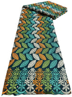 Floral Appliqué Voile Lace Fabric, 5 Yards - Free Delivery Worldwide only at Flexi Africa