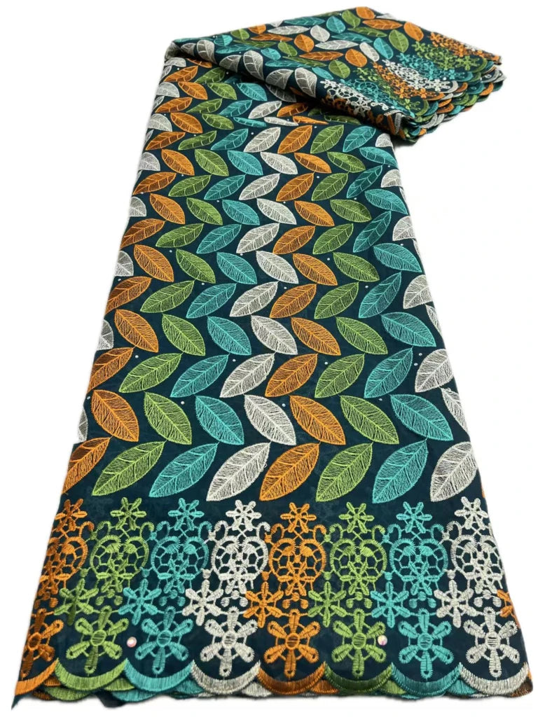 Floral Appliqué Voile Lace Fabric, 5 Yards - Free Delivery Worldwide only at Flexi Africa