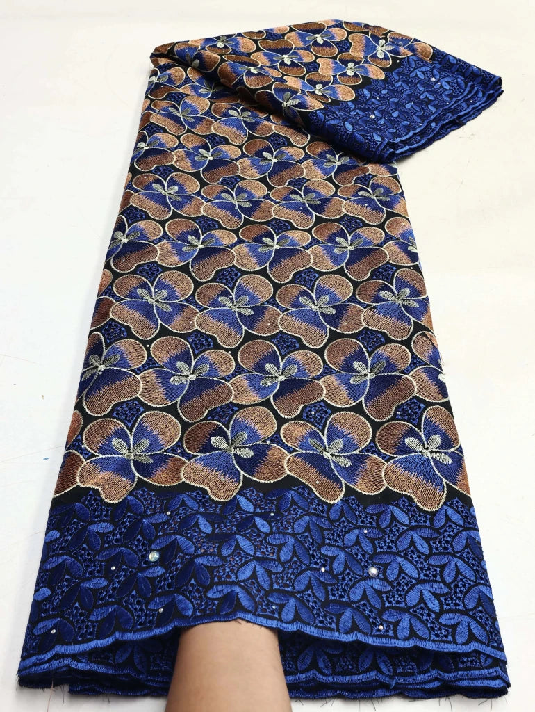 Floral Appliqué Voile Lace Fabric, 5 Yards - Free Delivery Worldwide only at Flexi Africa