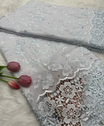 Floral Appliqué Voile Lace Fabric, 5 Yards - Free Delivery Worldwide only at Flexi Africa