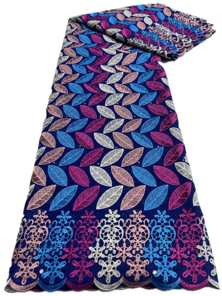 Floral Appliqué Voile Lace Fabric, 5 Yards - Free Delivery Worldwide only at Flexi Africa