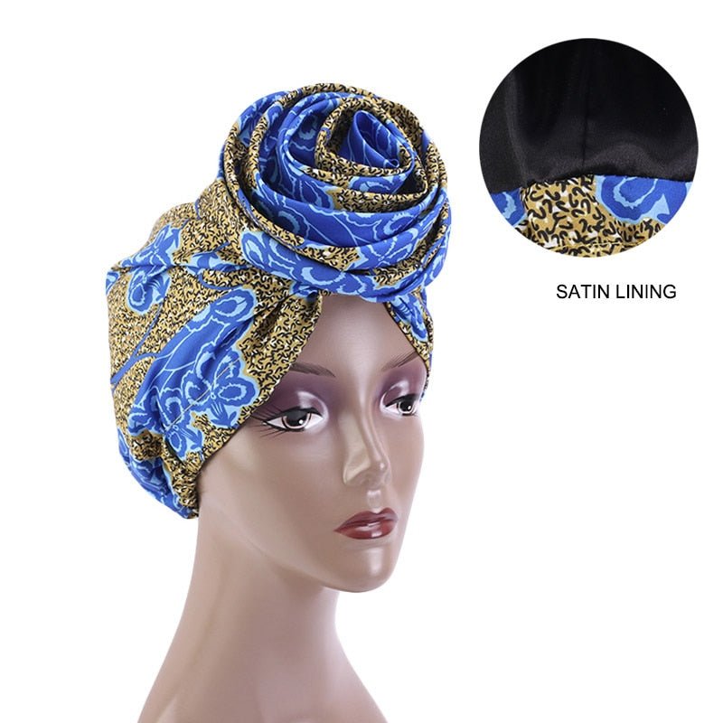 Floral Dashiki Stretch Bandana: Vibrant African Print Headwrap for Women's Party Turban and Hair Accessory Needs