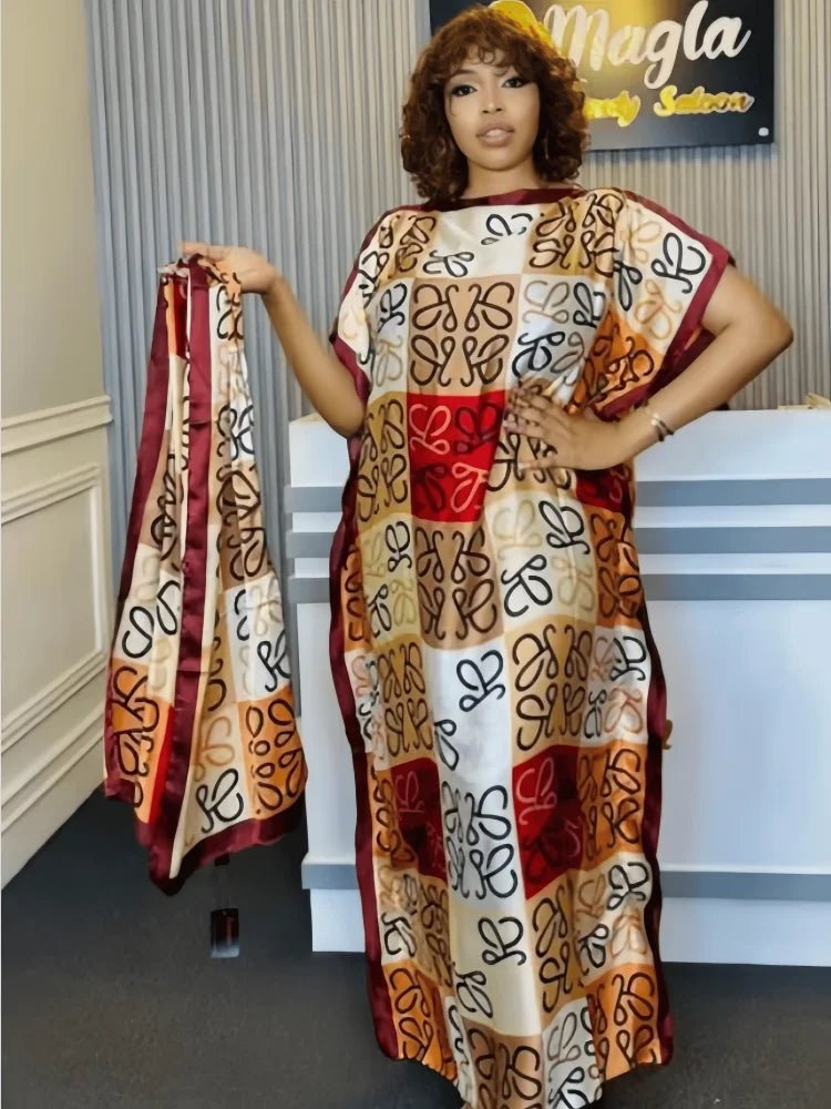 Floral Elegance: Oversized African Abaya Dresses for Women's Casual Chic - Flexi Africa - www.flexiafrica.com FREE POST