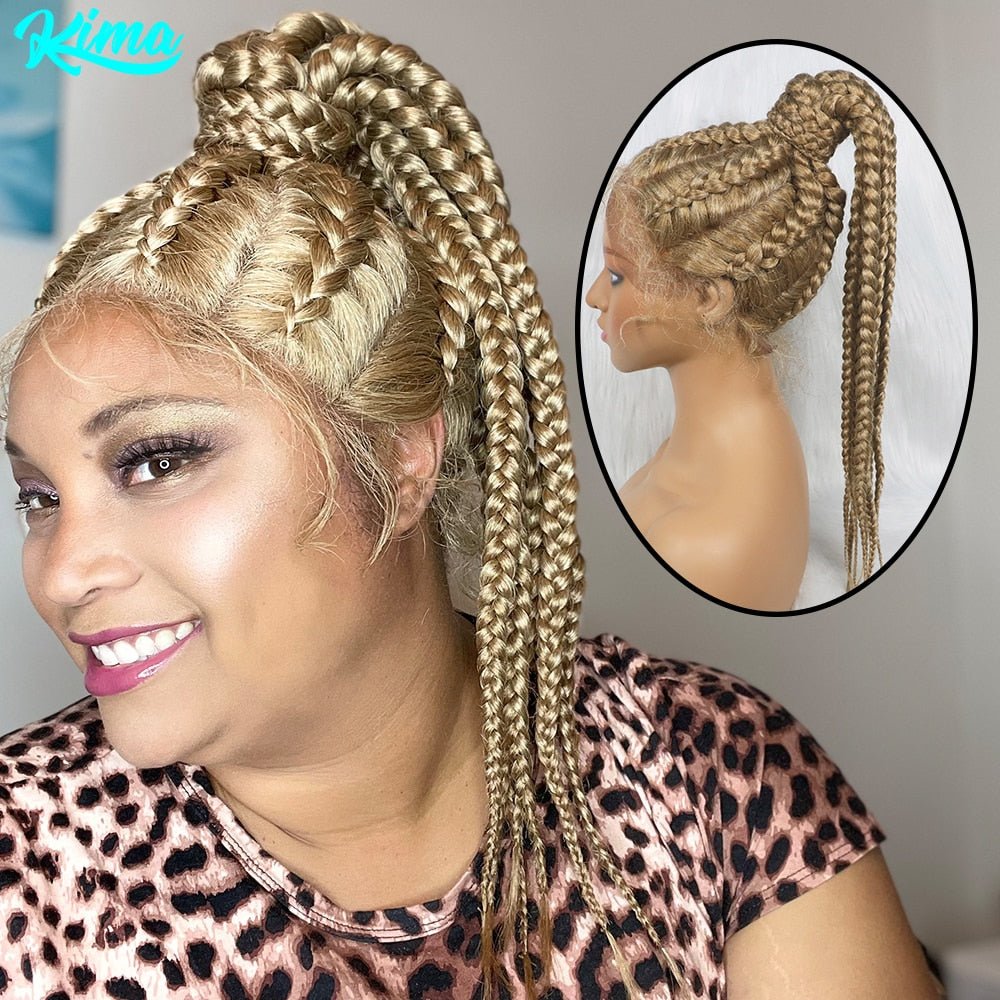 Get the Perfect Braided Look Lace Front Wig - Complete with Baby Hair and Ponytail Option - Flexi Africa - Free Delivery