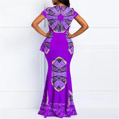 Glamorous Ankara Party Dresses: Plus Size African Fashion - Flexi Africa - Flexi Africa offers Free Delivery Worldwide - Vibrant African traditional clothing showcasing bold prints and intricate designs