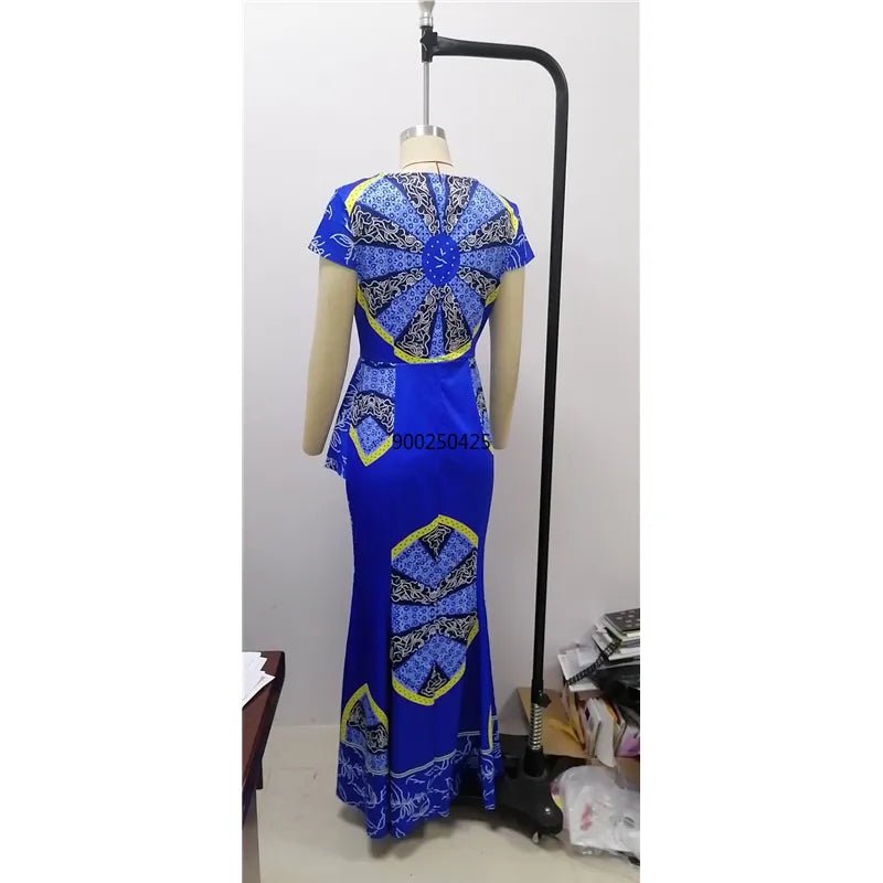 Glamorous Ankara Party Dresses: Plus Size African Fashion - Flexi Africa - Flexi Africa offers Free Delivery Worldwide - Vibrant African traditional clothing showcasing bold prints and intricate designs