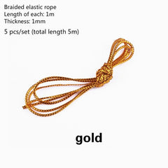 Gold Braids Braiding Hair Styling Thin Shimmer Stretchable Strings 5 Strand African Braid Braided Elastic Cord - Flexi Africa