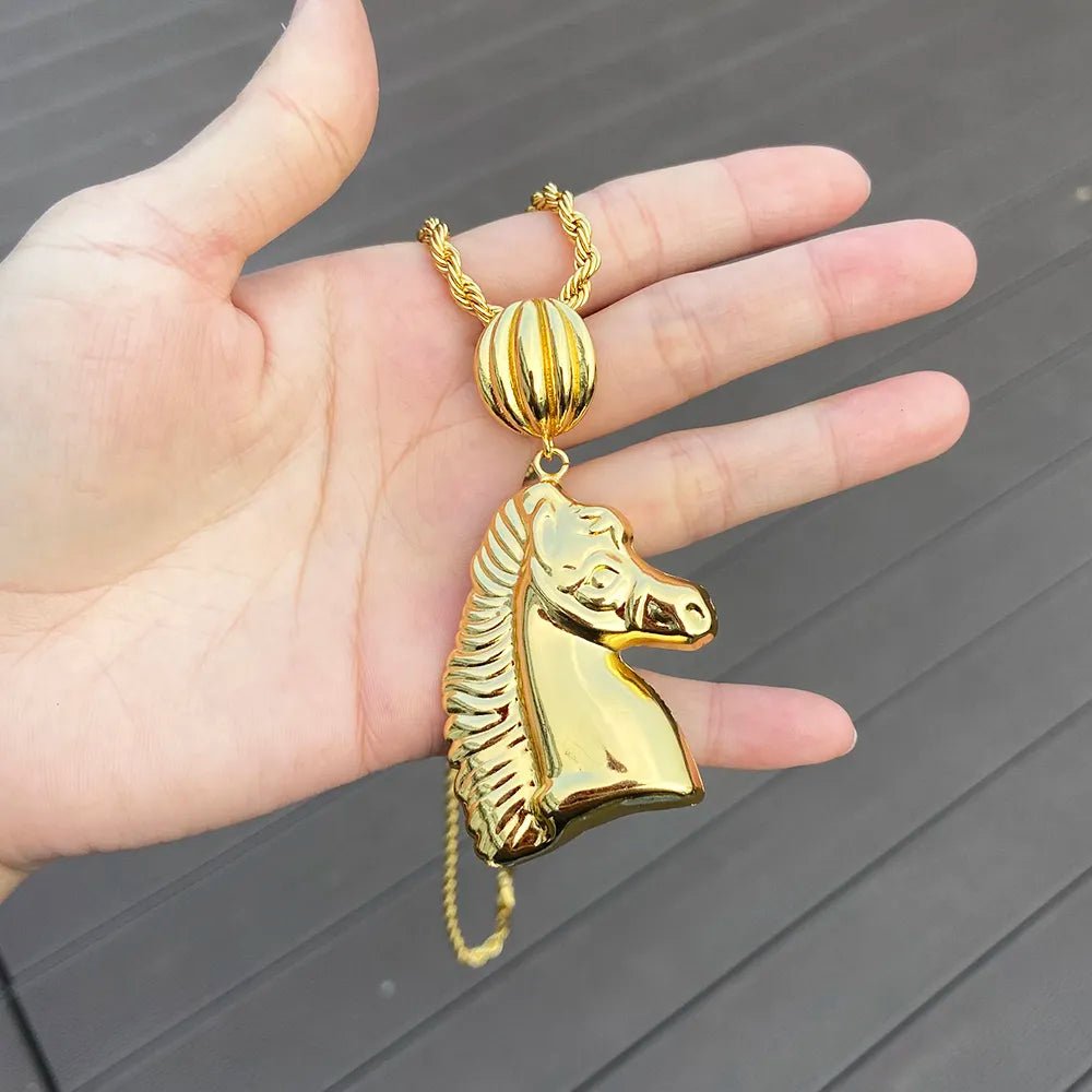 Gold Plated African Map Pendant with 60cm Chain Fashion Styles Statement Mermaid Jewelry Women Men Temperament Chain