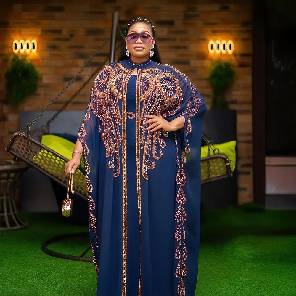Gorgeous Turkey Dresses for Women Luxury Rhinestone African Dresses Woman Elegant Two-Piece Church Clothes for Woman - Free Delivery Worldwide only at Flexi Africa
