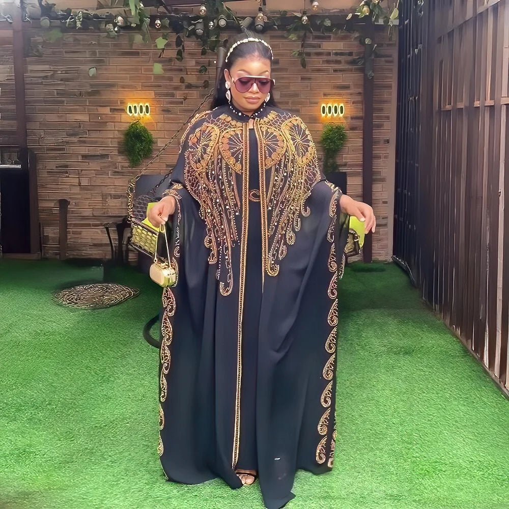 Gorgeous Turkey Dresses for Women Luxury Rhinestone African Dresses Woman Elegant Two-Piece Church Clothes for Woman - Free Delivery Worldwide only at Flexi Africa