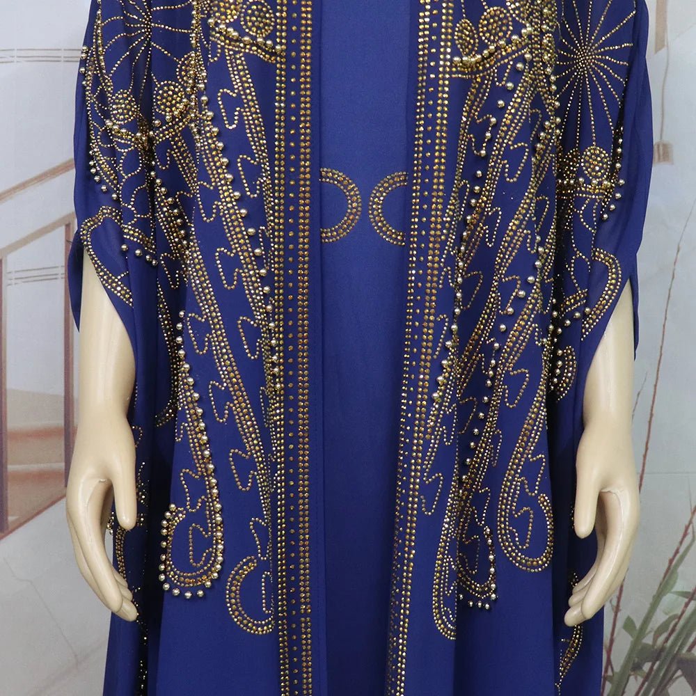 Gorgeous Turkey Dresses for Women Luxury Rhinestone African Dresses Woman Elegant Two-Piece Church Clothes for Woman - Free Delivery Worldwide only at Flexi Africa