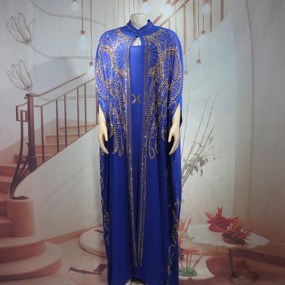 Gorgeous Turkey Dresses for Women Luxury Rhinestone African Dresses Woman Elegant Two-Piece Church Clothes for Woman - Free Delivery Worldwide only at Flexi Africa