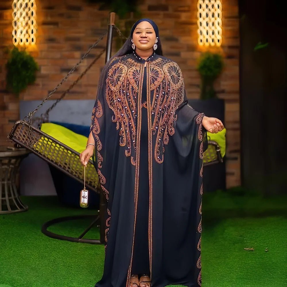 Gorgeous Turkey Dresses for Women Luxury Rhinestone African Dresses Woman Elegant Two-Piece Church Clothes for Woman - Free Delivery Worldwide only at Flexi Africa