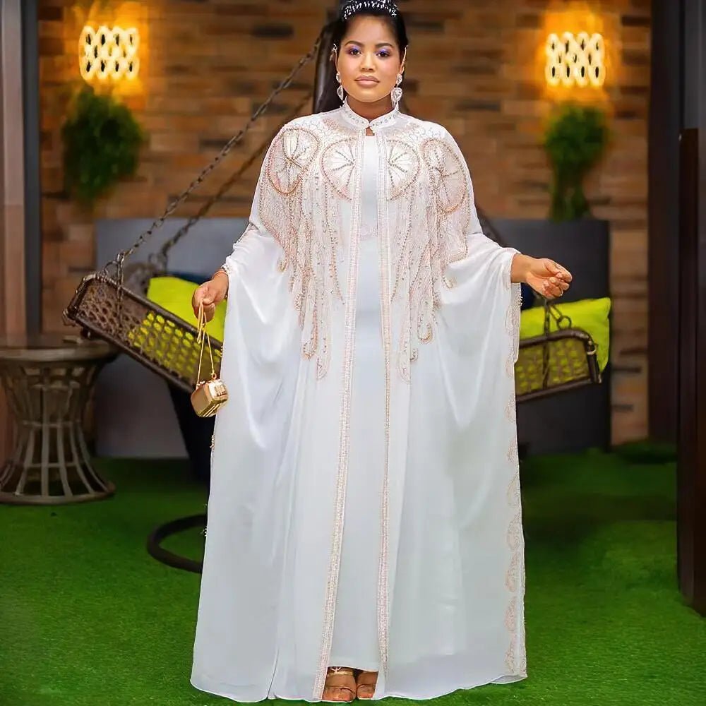 Gorgeous Turkey Dresses for Women Luxury Rhinestone African Dresses Woman Elegant Two-Piece Church Clothes for Woman - Free Delivery Worldwide only at Flexi Africa