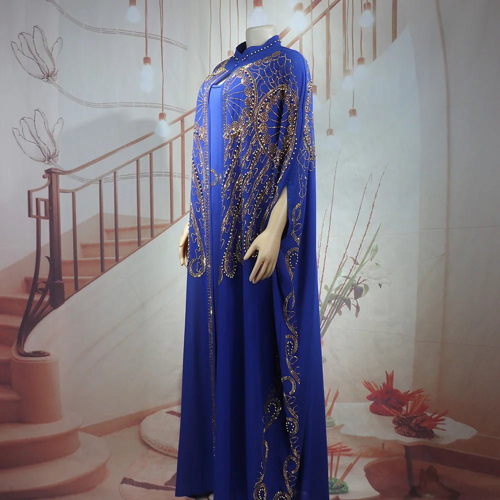 Gorgeous Turkey Dresses for Women Luxury Rhinestone African Dresses Woman Elegant Two-Piece Church Clothes for Woman - Free Delivery Worldwide only at Flexi Africa