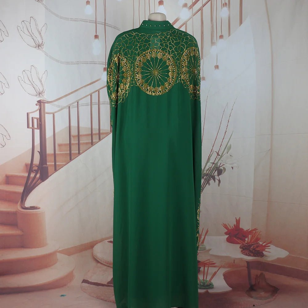Gorgeous Turkey Dresses for Women Luxury Rhinestone African Dresses Woman Elegant Two-Piece Church Clothes for Woman - Free Delivery Worldwide only at Flexi Africa