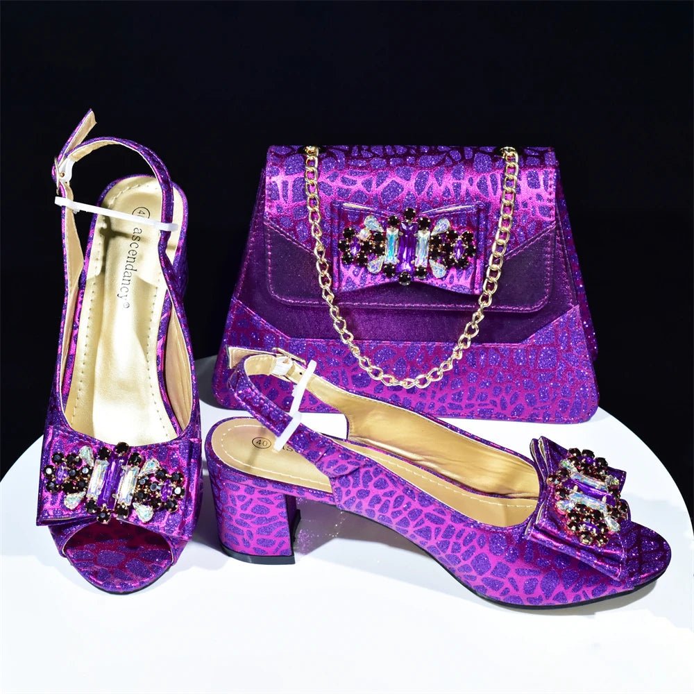 Green African Wedding Shoes and Matching Bag Set for Women – Nigerian Party Shoes - Free Delivery Worldwide only at Flexi Africa