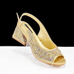 Green Rhinestone African Shoes and Matching Bag Set – Open Toe Comfortable Women’s Heels for Weddings & Parties - Free Delivery Worldwide only at Flexi Africa