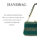 Green Rhinestone Women’s Shoes and Bag Set – Luxury Nigerian Wedding Party Heels with Matching Handbag - Free Delivery