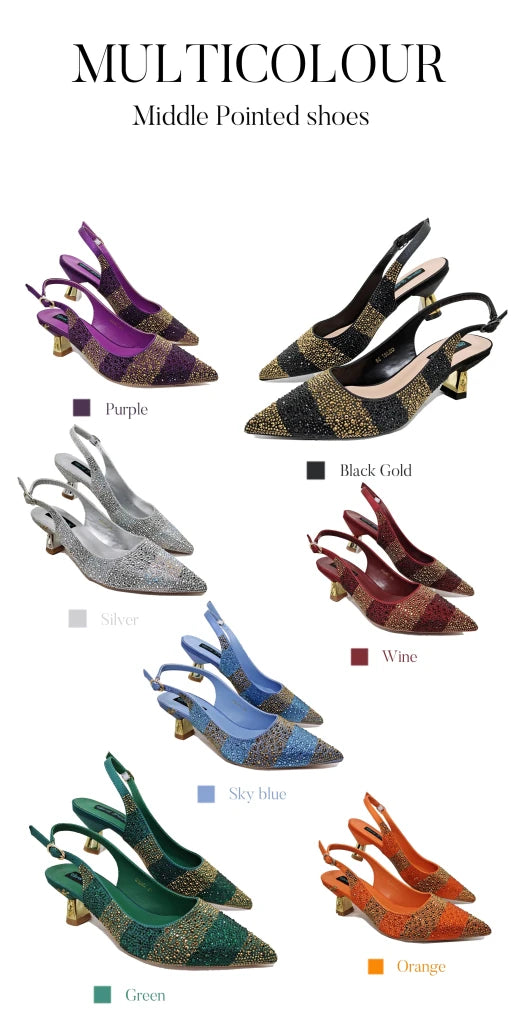 Green Rhinestone Women’s Shoes and Bag Set – Luxury Nigerian Wedding Party Heels with Matching Handbag - Free Delivery
