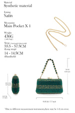 Green Rhinestone Women’s Shoes and Bag Set – Luxury Nigerian Wedding Party Heels with Matching Handbag - Free Delivery